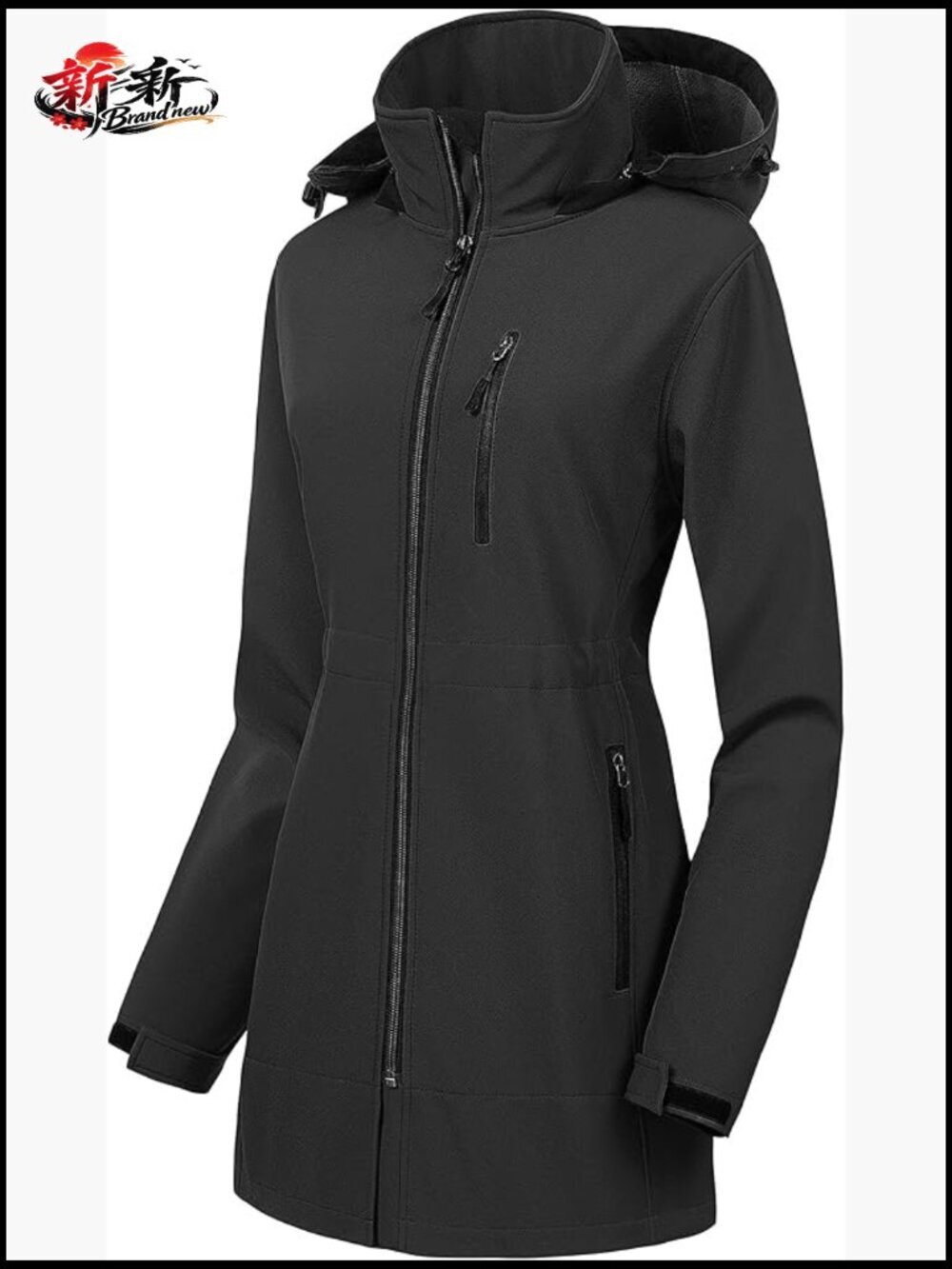 Women's Lightweight Waterproof Long Softshell Tactical Jacket Fleece Lined